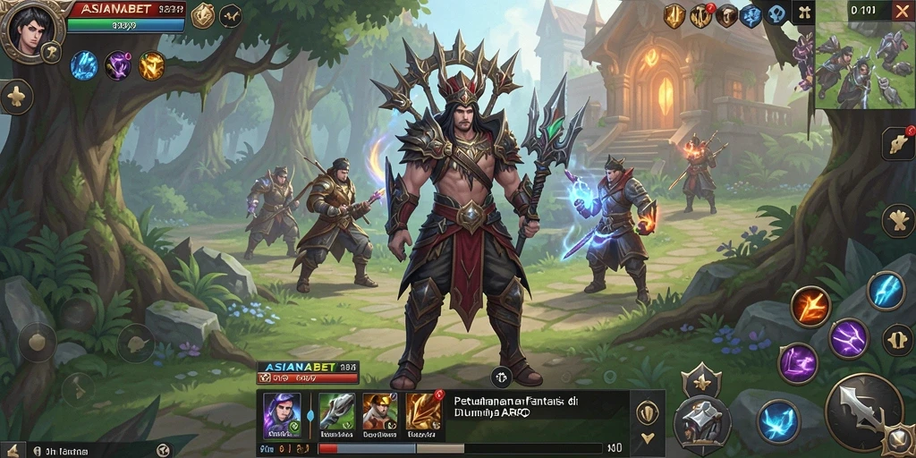 Tampilan dinamis dari gameplay ARPG ASIANABET yang menggugah selera.