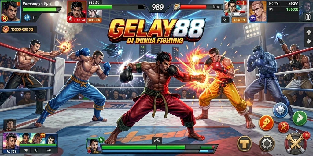 Screenshot gameplay GELAY88 dengan aksi pertarungan yang mendebarkan.