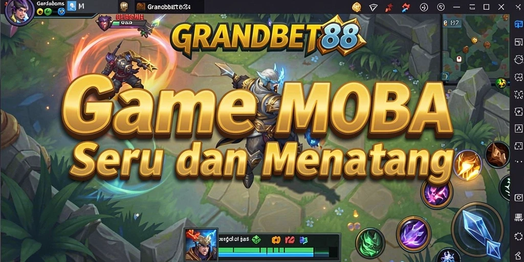 Tampilan gameplay menegangkan di GRANDBET88 dengan pertempuran strategis.