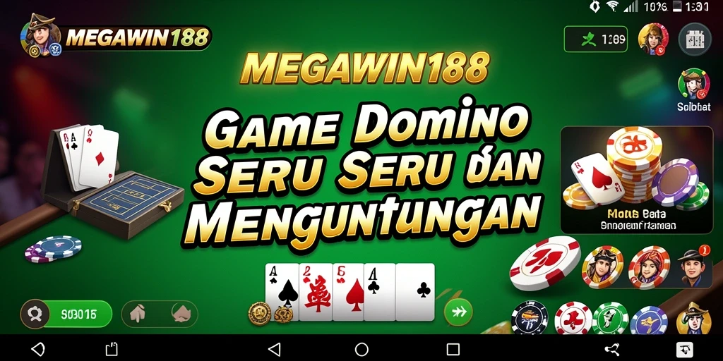 Tampilan menarik gameplay domino di MEGAWIN188.