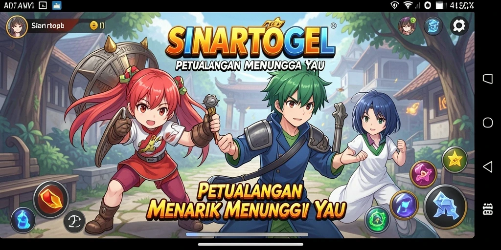 Tampilan gameplay yang menarik dari SINARTOGEL dengan karakter Anime yang unik.