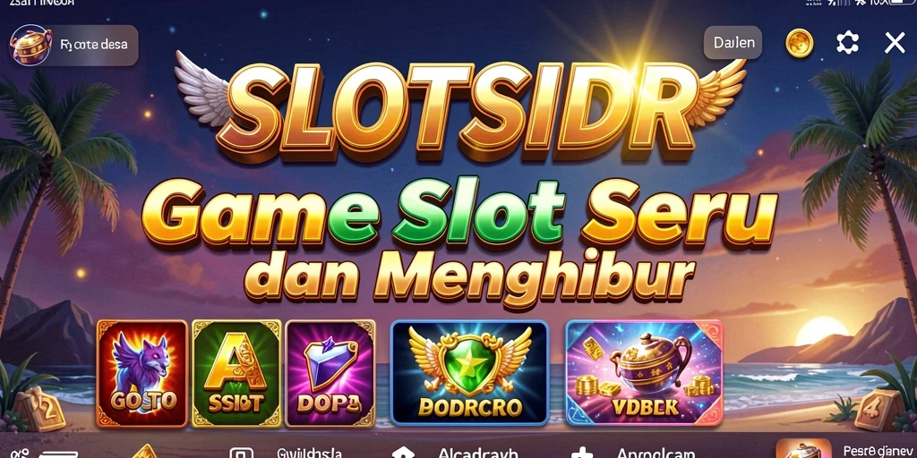 Tampilan gameplay SLOTSIDR yang menarik dan penuh warna.