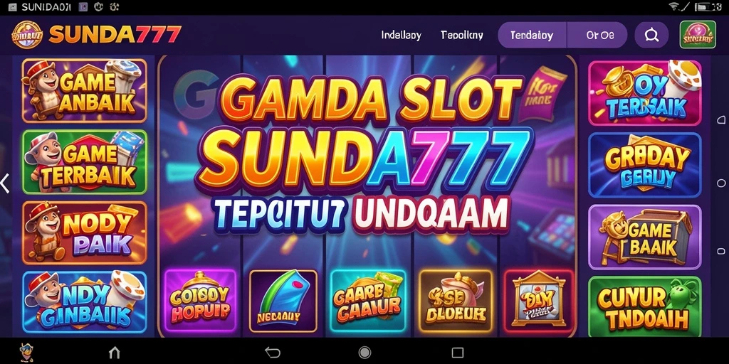 Tampilan gameplay SUNDA777 yang menarik dan penuh warna.
