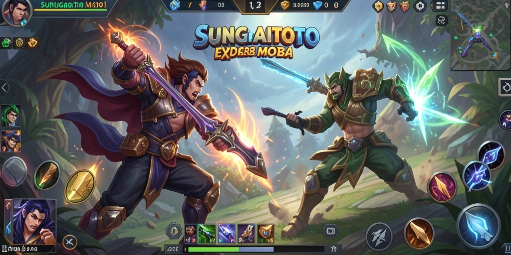 Tampilan gameplay MOBA yang menarik dan penuh aksi di SUNGAITOTO.