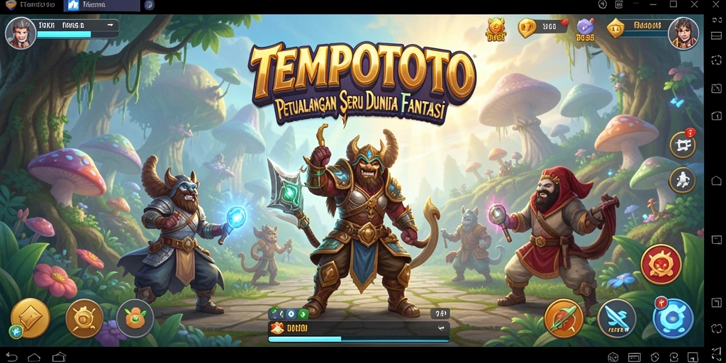 Tampilan gameplay seru dan menarik di dalam TEMPOTOTO.